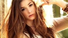 Woman faces long hair brunettes