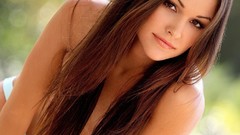 Woman faces long hair brunettes models