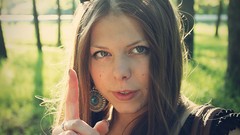 Woman faces long hair brunettes portraits face expressions