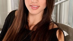 Woman faces long hair green eyes brunettes Tiffany Thompson