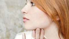 Woman faces long hair models redheads portraits pale skin 