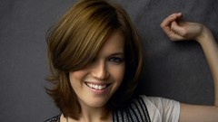 Woman faces mandy moore smiling brunettes