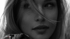 Woman faces models bar refaeli grayscale