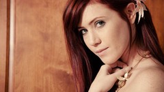 Woman faces models flower in hair redheads Art-Lingerie 