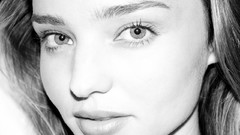 Woman faces models miranda kerr grayscale