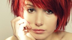 Woman faces models redheads