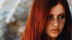 Woman faces models redheads Cintia Dicker