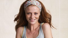 Woman faces models redheads Simple Background Cintia Dicker