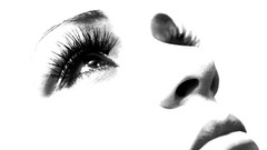 Woman faces monochrome