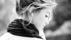 Woman faces monochrome