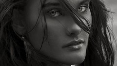 Woman faces monochrome