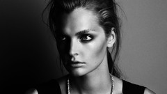 Woman faces monochrome