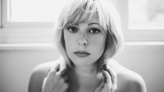 Woman faces monochrome