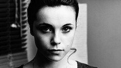 Woman faces monochrome