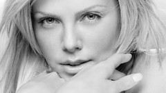 Woman faces monochrome Actress blondes charlize theron models