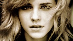Woman faces monochrome Actress emma watson