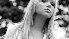 Woman faces monochrome blondes models