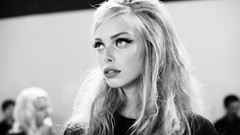 Woman faces monochrome blondes models