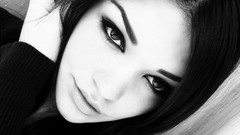 Woman faces monochrome brunettes grayscale