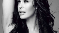 Woman faces monochrome brunettes models