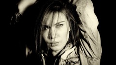 Woman faces monochrome models