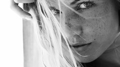 Woman faces monochrome portraits grayscale Iveta Vale