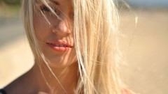 Woman faces outdoors blondes