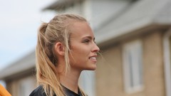 Woman faces outdoors blondes