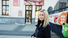 Woman faces outdoors blondes mcdonalds W4B magazine Winter Peach