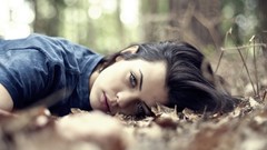 Woman faces outdoors brunettes models