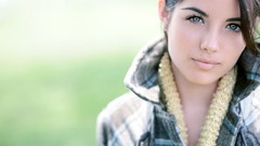 Woman faces outdoors brunettes models