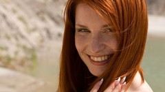 Woman faces outdoors smiling freckles models redheads nude 