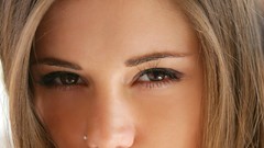 Woman faces piercings portraits W4B magazine Little Caprice