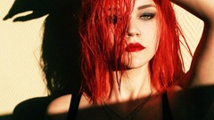 Woman faces piercings redheads Polish portraits Aleksandra 