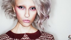 Woman faces piercings Russians Matreshka-girls