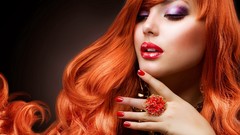 Woman faces redheads