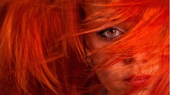 Woman faces redheads