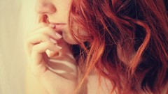 Woman faces redheads