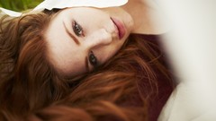 Woman faces redheads
