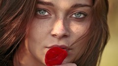 Woman faces redheads Indiana A