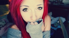 Woman faces redheads portraits