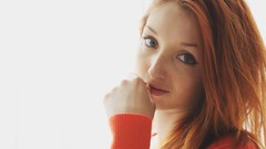 Woman faces redheads Simple Background Errotica-Archives 