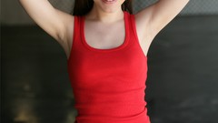 Woman faces redheads tight clothing