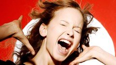 Woman faces screaming