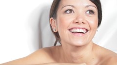 Woman faces shoulders smiling brunettes