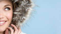 Woman faces smiling blue eyes