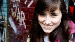 Woman faces smiling blue eyes brunettes models