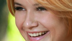 Woman faces smiling brown eyes