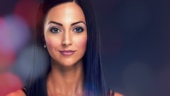 Woman faces smiling brunettes black hair