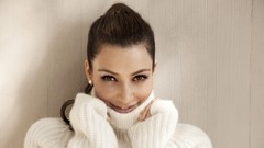 Woman faces smiling brunettes kim kardashian